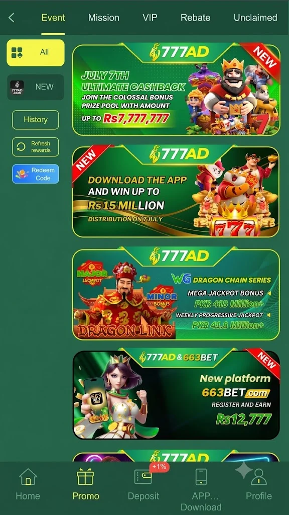 777AD app Bonuses