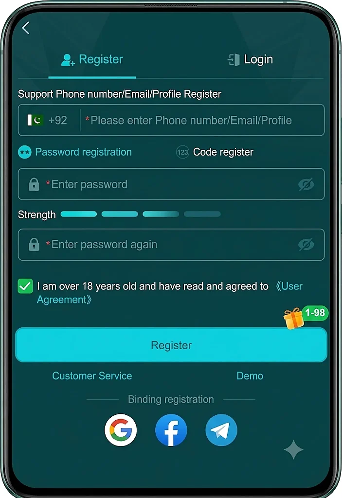 HH98 APK register