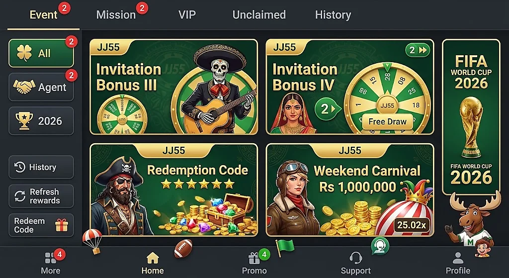 JJ55Game Bonuses