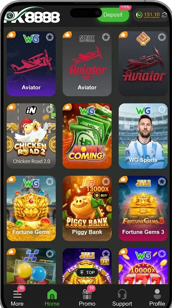 K888 APK Home
