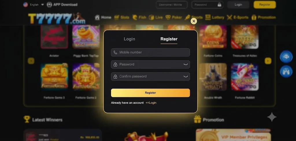 T777 Game Register