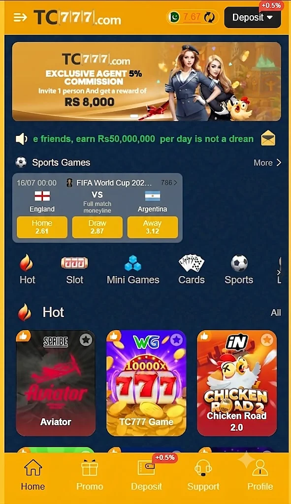 TC777 APK Home