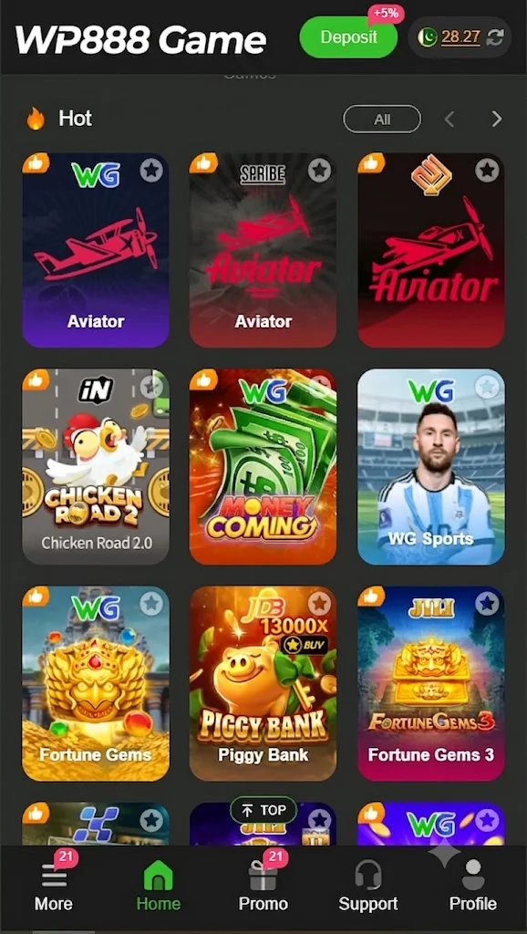 WP888 APP Home
