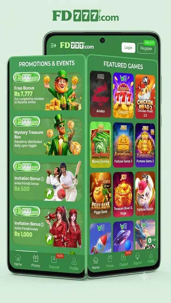 FD777 APK Bonuses and Account