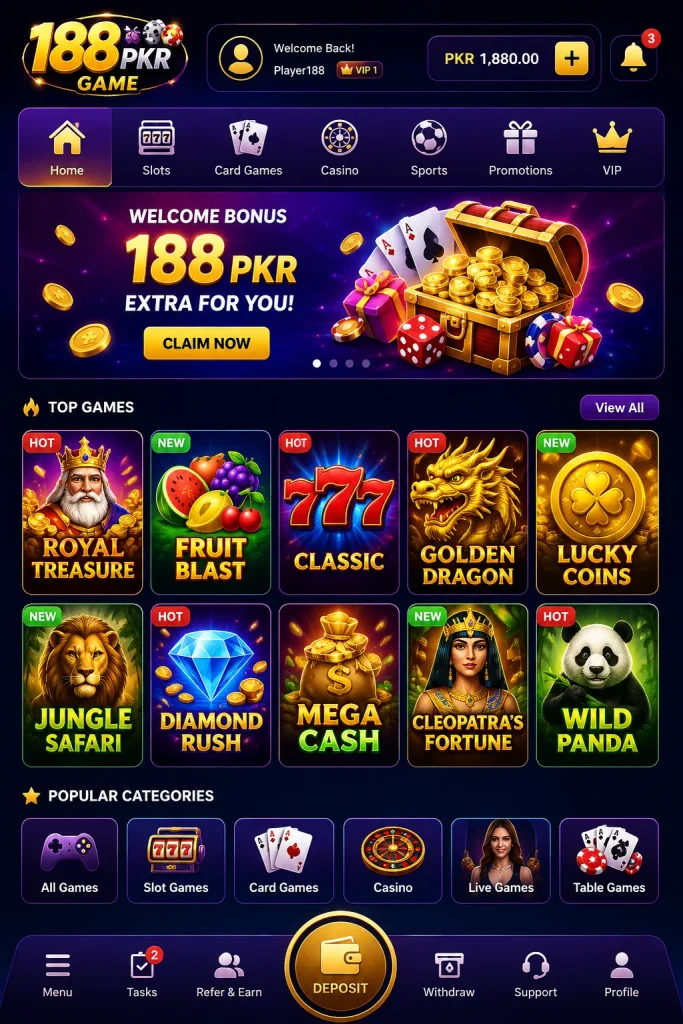 Pkr188 Game Homepage