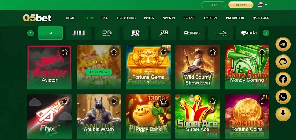 Q5 BET Game interface