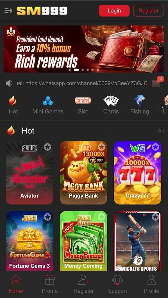 SM999 Game APK Interface