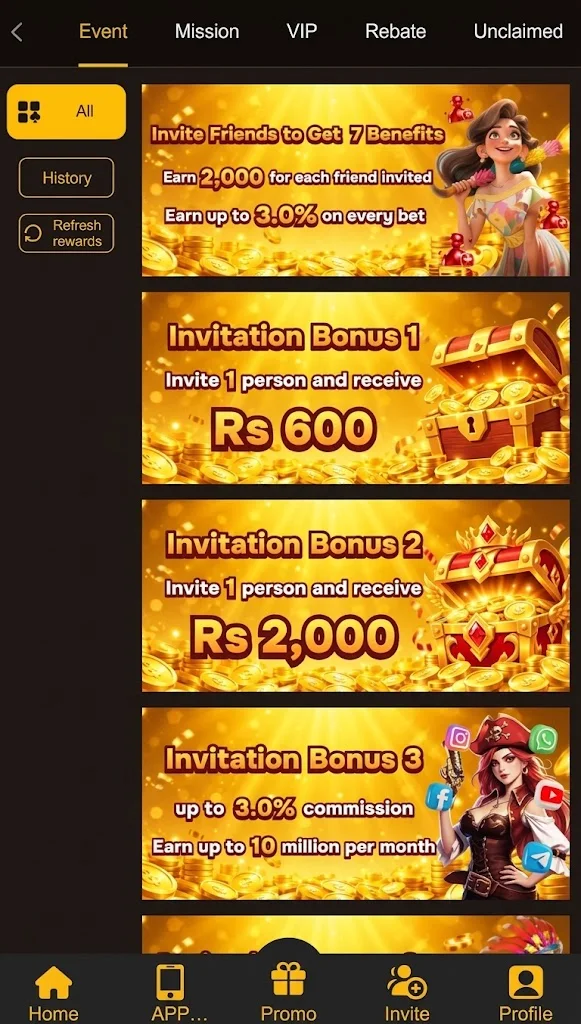 855Bet Game bonuses